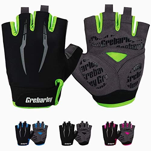 Grebarley Cycling Gloves Mountain Bike Gloves MTB Gloves Biking Gloves for Men Women Full Finger Touch Screen Anti-Slip Shock-Absorbing Gel Pad Lightweight Breathable Bicycle Dirt Bike Gloves 